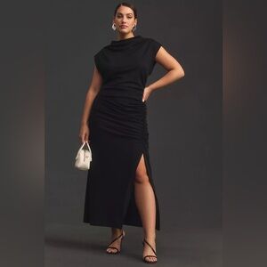 The Maya Ruched Cowl-Neck Dress